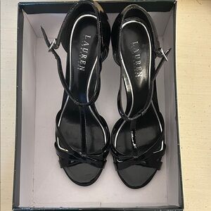 Lauren Ralph Lauren Black Strappy Heels